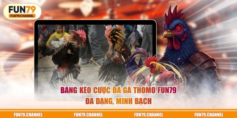 Bảng kèo cược đá gà Thomo FUN79 đa dạng, minh bạch
