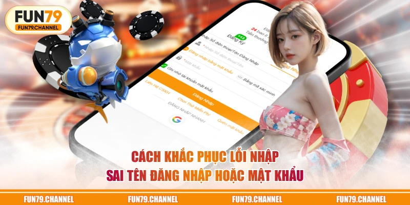 Cách khắc phục lỗi nhập sai tên đăng nhập hoặc mật khẩu