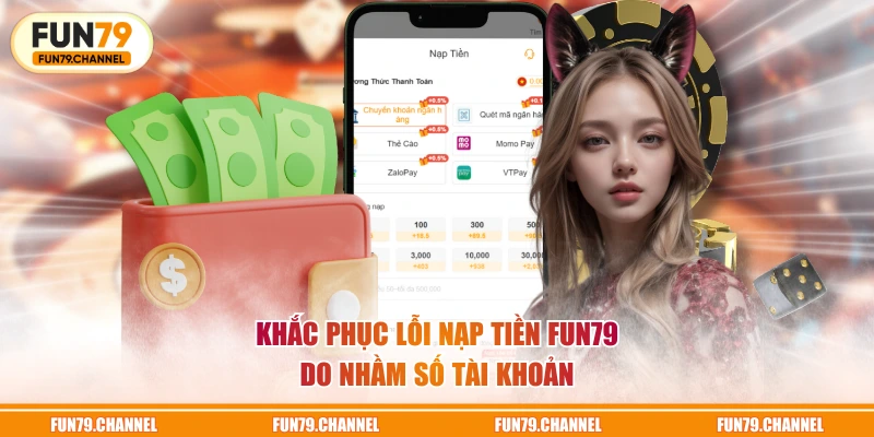 Khắc phục lỗi nạp tiền FUN79 do nhầm số tài khoản
